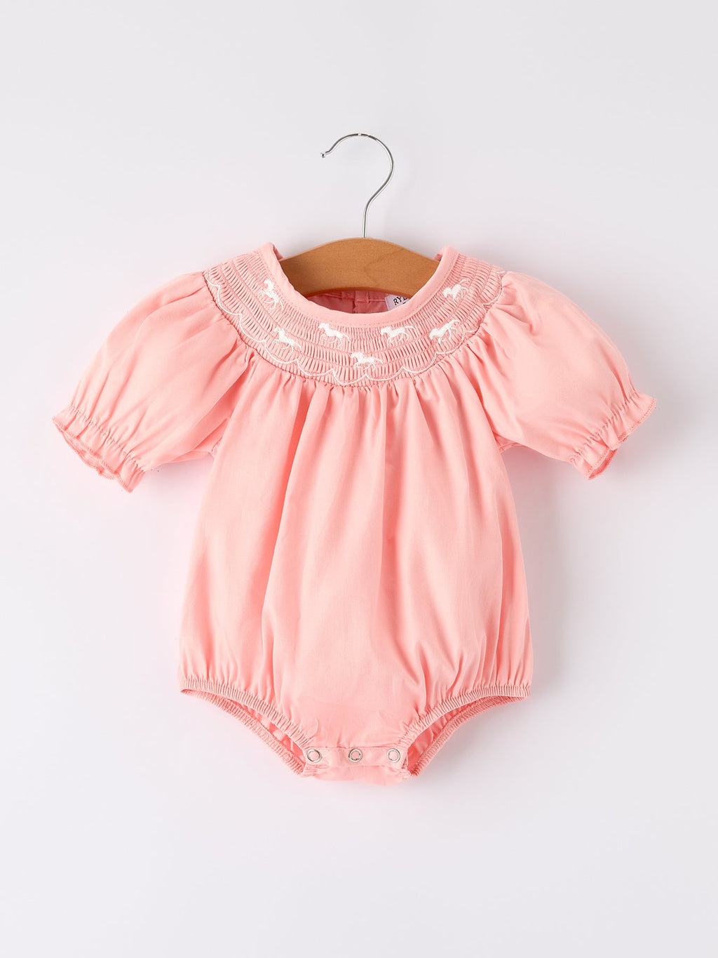 Taylor - Baby Girl's Horse Embroidered Romper