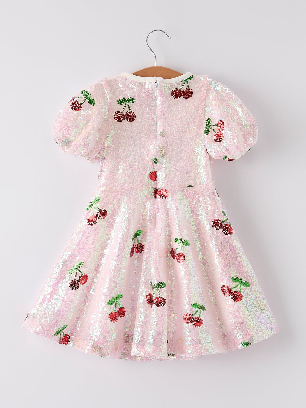 Nina - Girl's Cherry Sequins Dress