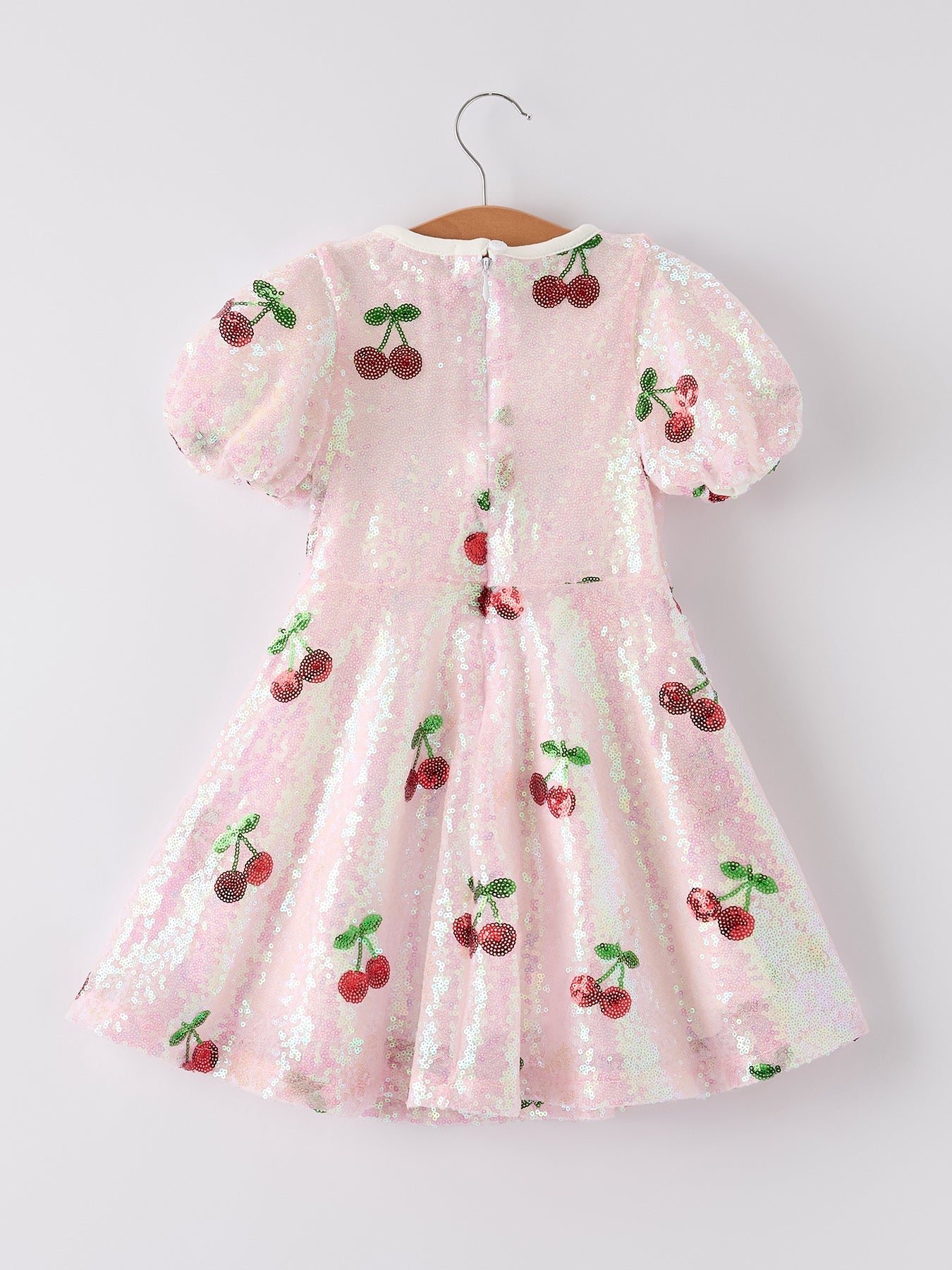 Nina - Girl's Cherry Sequins Dress