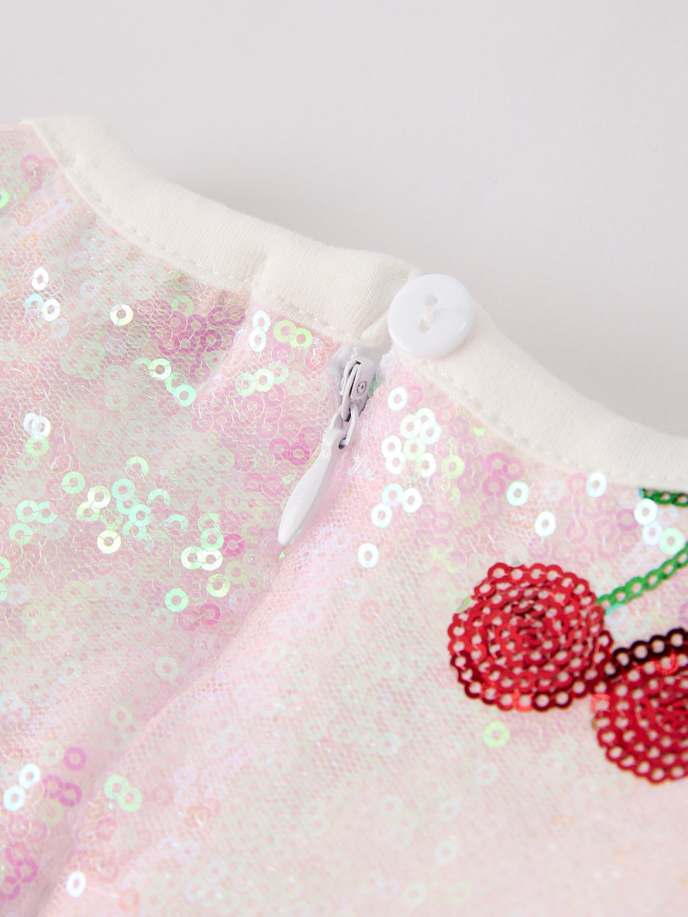 Nina - Girl's Cherry Sequins Dress