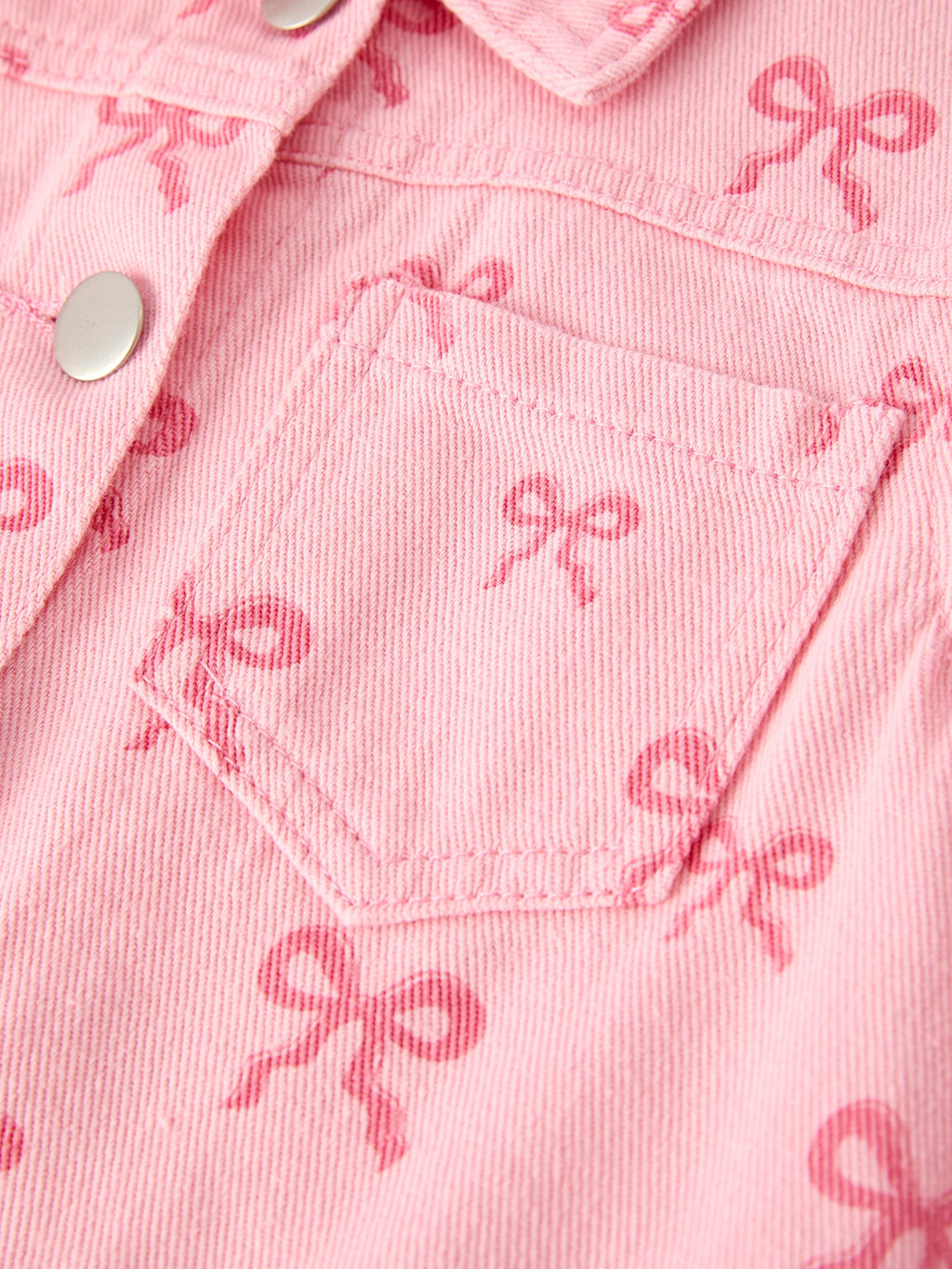 Riley - Girl's Denim Bow Jacket