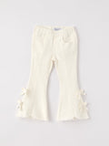 Mina - White Denim Pants with Bows