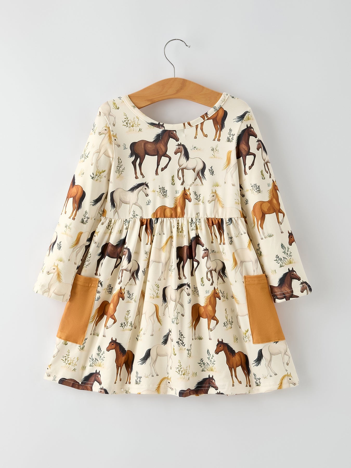 LeAnne - Horse Print Long Sleeve Dress