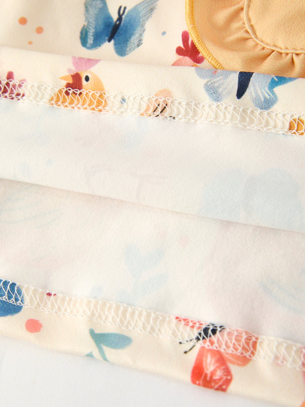 Elise - Chicken & Butterfly Print Girls Dress // Ruffled Pockets