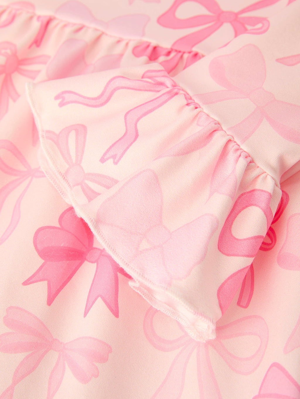 Brielle - Girl's Pink Bow Print Set