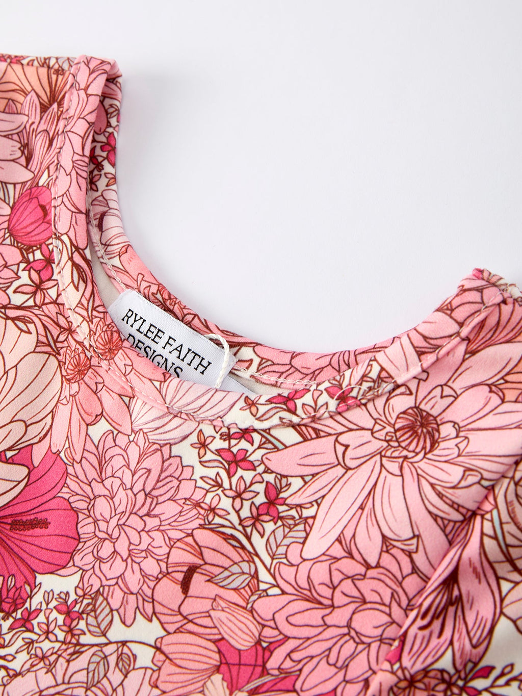 Hazel - Sweet Floral Pattern Dress with Pockets and Ruffle Hem