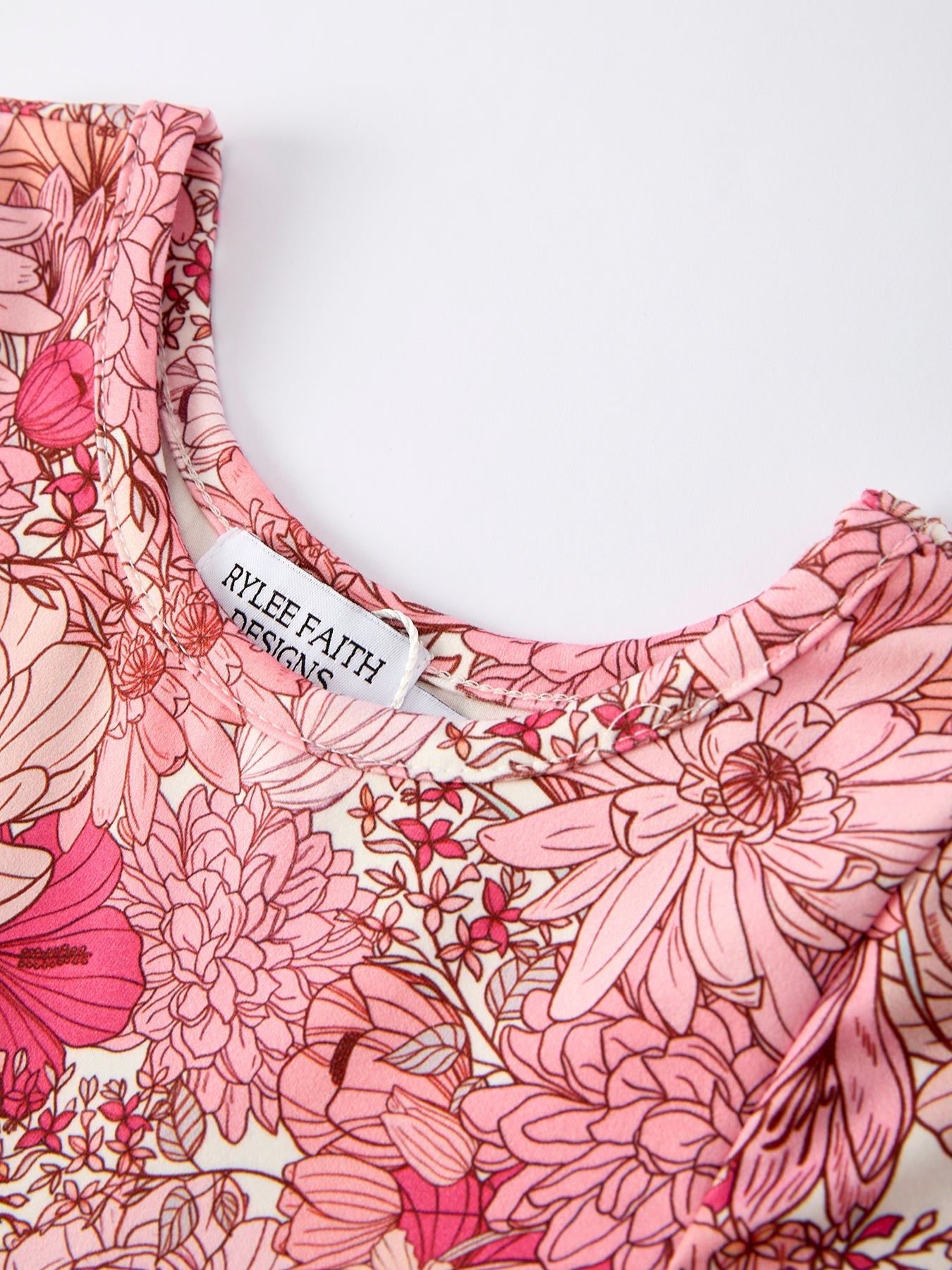Hazel - Sweet Floral Pattern Dress with Pockets and Ruffle Hem