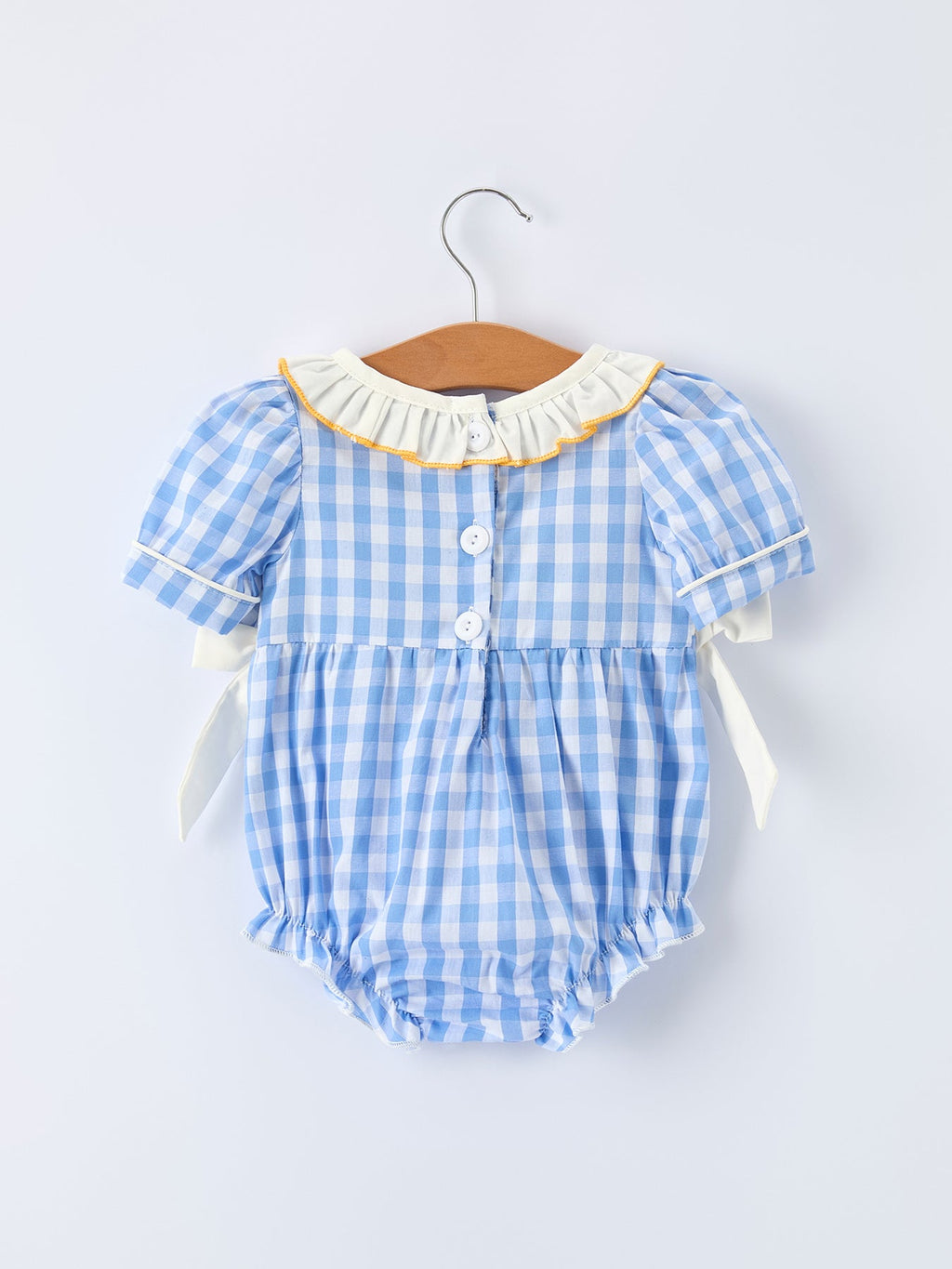 Mira Mini - Spring Daisy Bow Baby Girl Romper