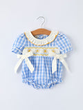 Mira Mini - Spring Daisy Bow Baby Girl Romper