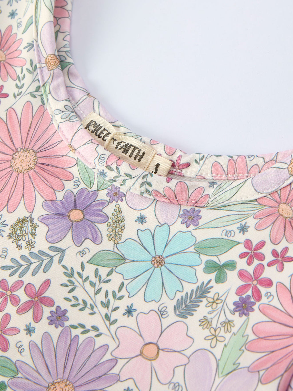 Violet - Spring Pastel Floral Girls Casual Dress