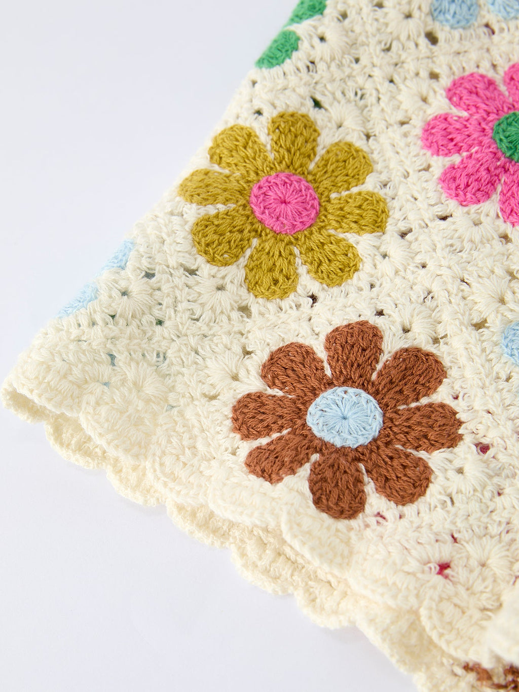 Ava - Crochet-Style Floral Girls’ Set