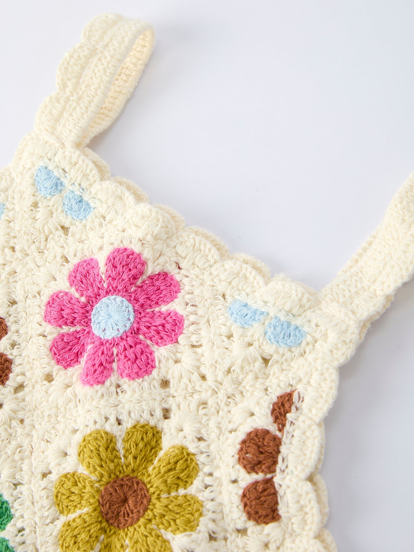 Ava - Crochet-Style Floral Girls’ Set