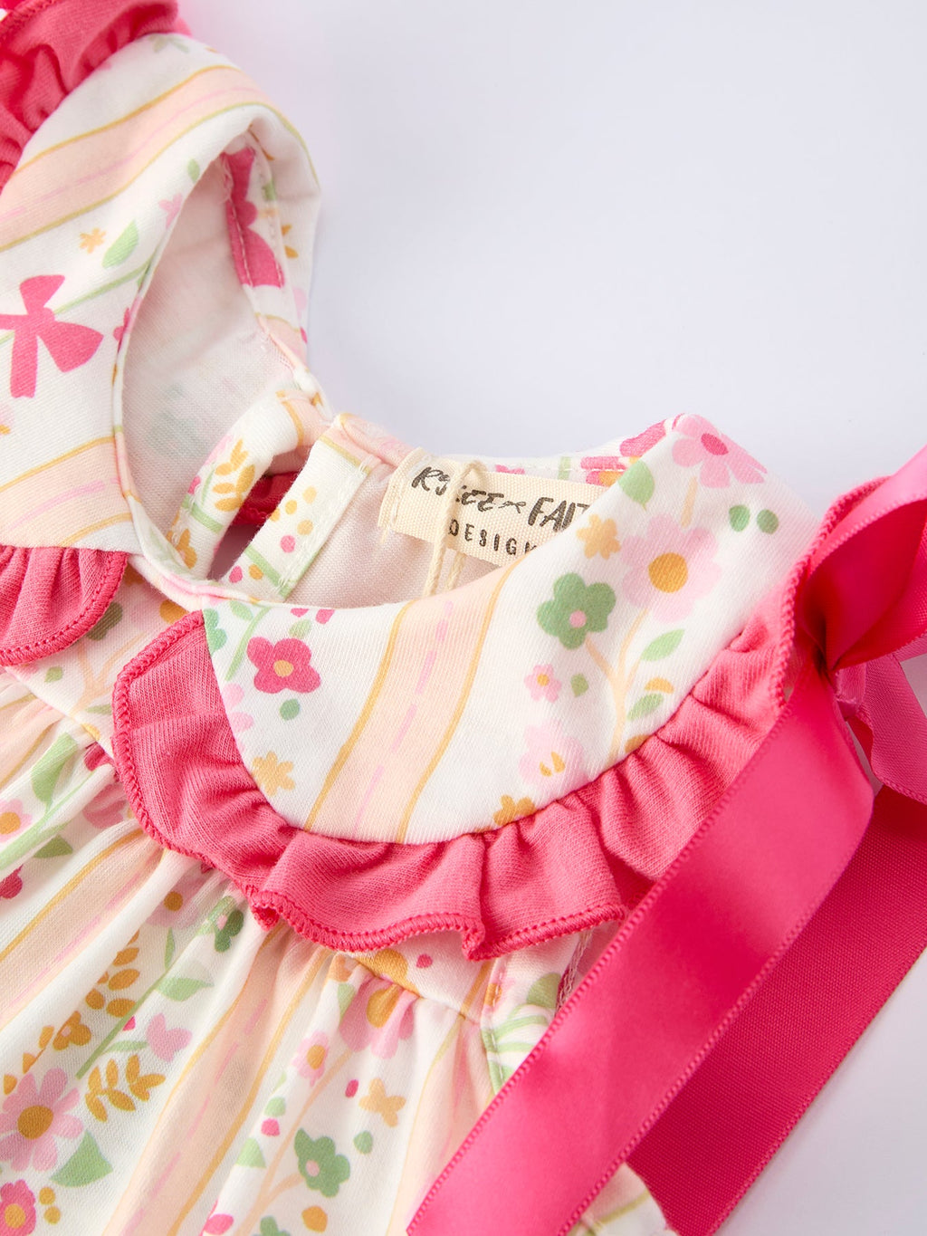 Hailey - Spring Floral Bow Ruffle Bloomer Set