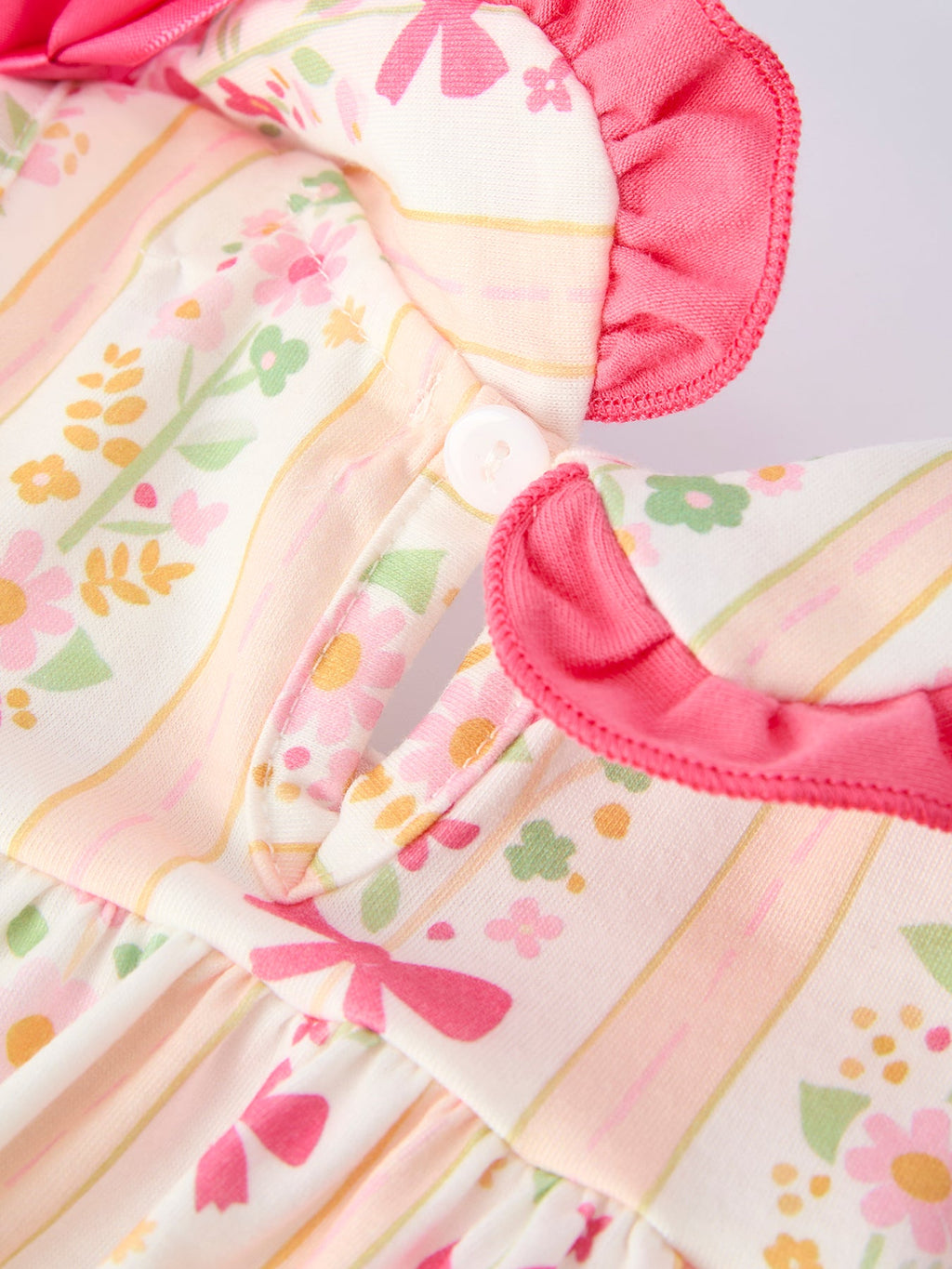 Hailey - Spring Floral Bow Ruffle Bloomer Set