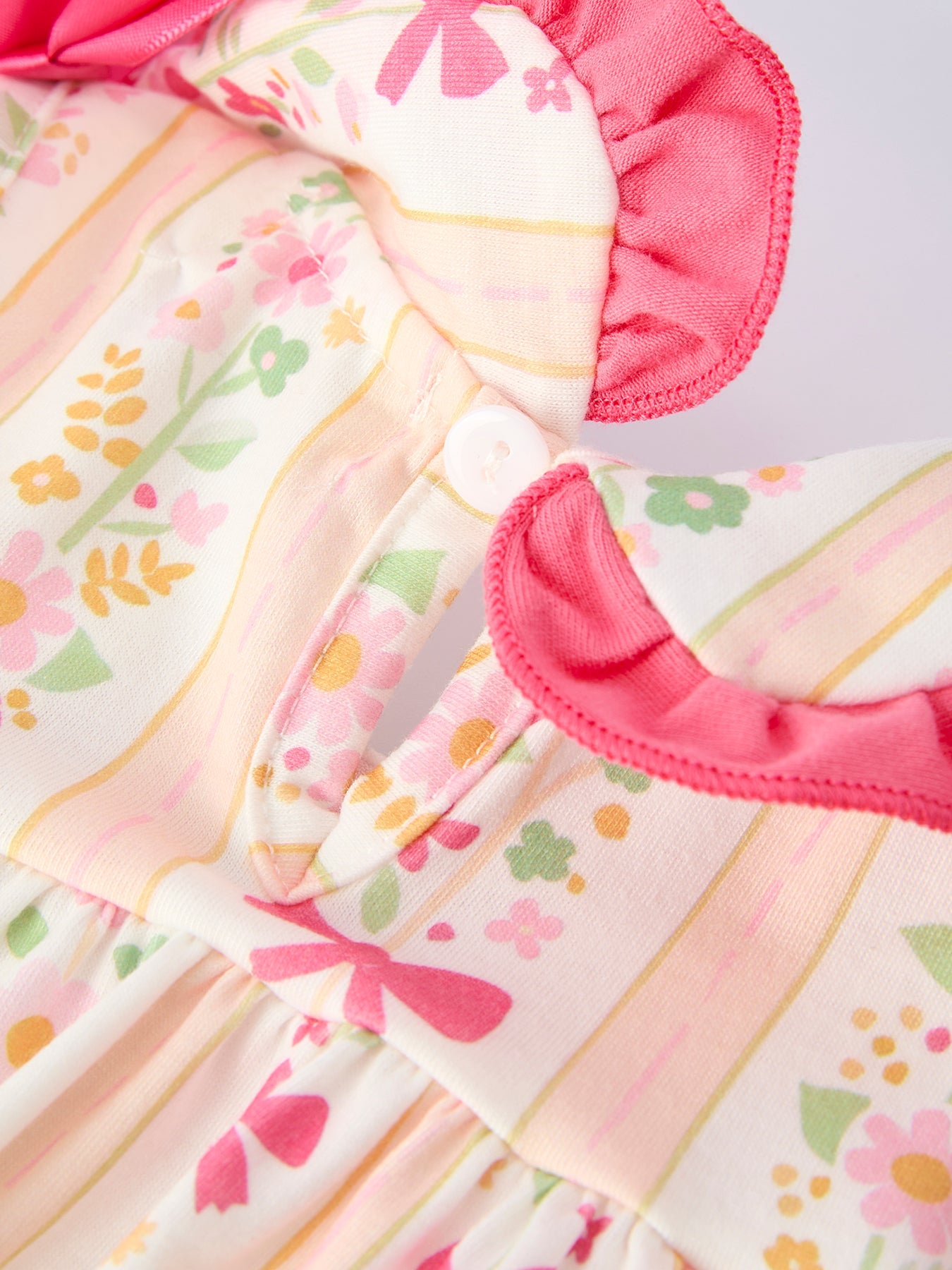 Hailey - Spring Floral Bow Ruffle Bloomer Set