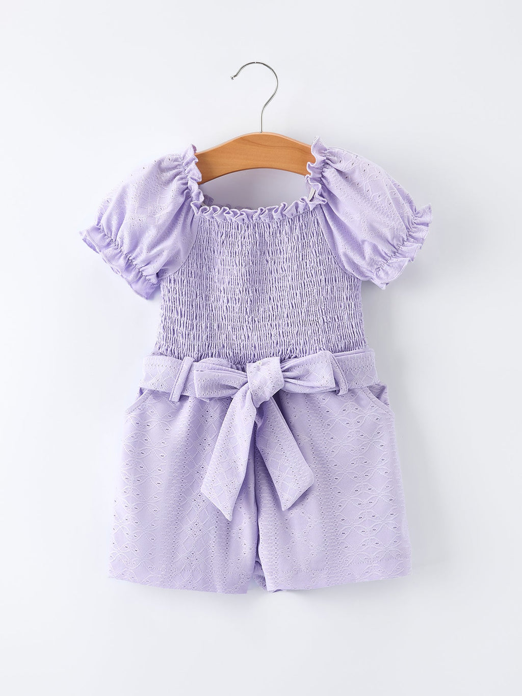 Reign - Spring Purple Short-sleeved Girls Jumpsuit