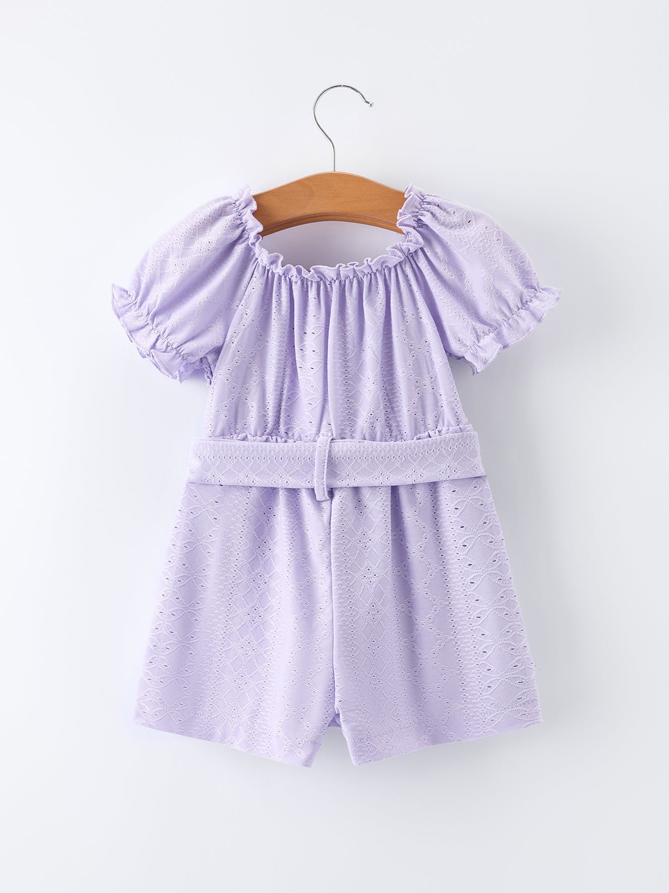 Reign - Spring Purple Short-sleeved Girls Jumpsuit