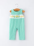 Asher - Pickle Ball Embroidered Green Baby Boy’s Romper