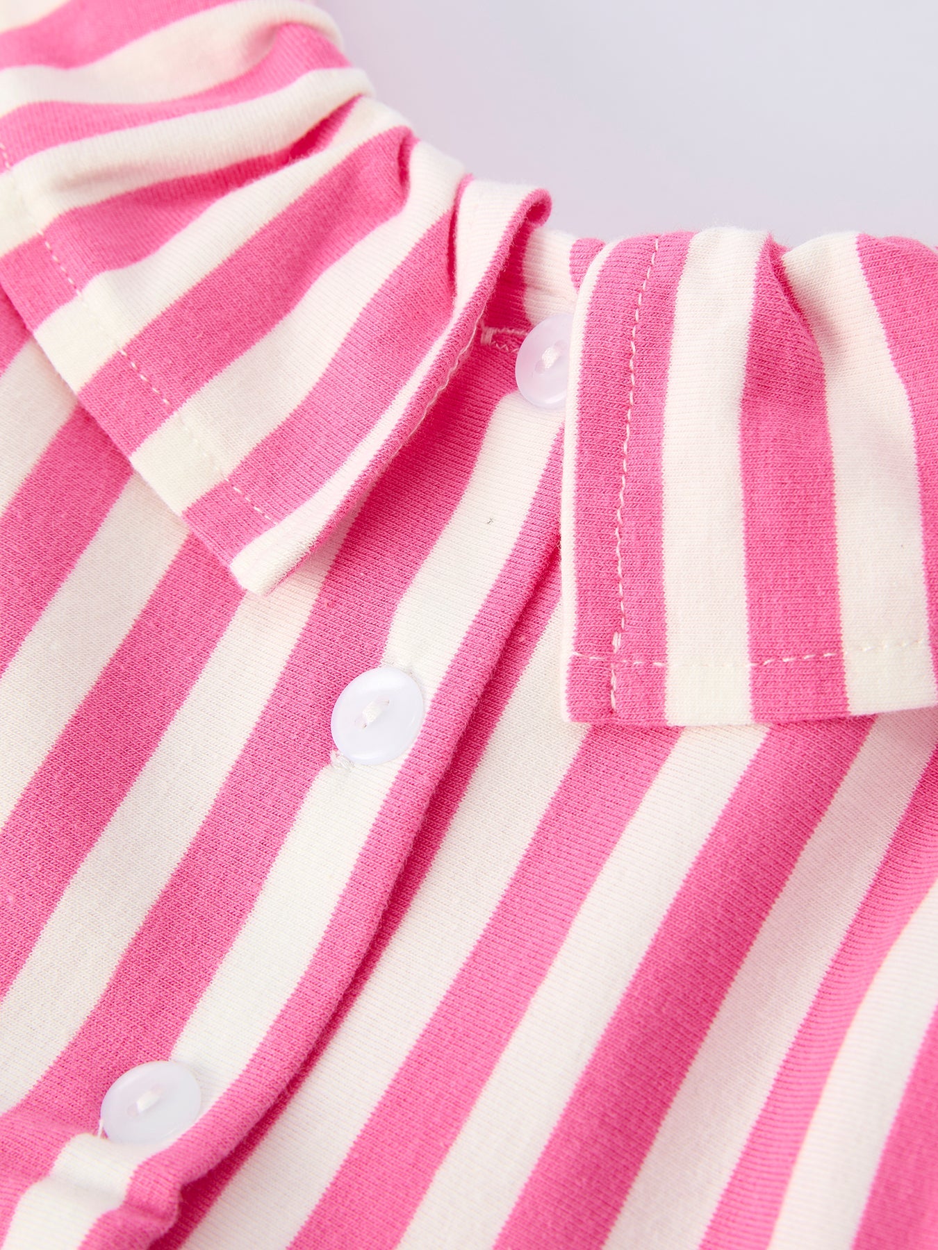 Madeline - Spring Pink Striped Girls' Dress with Hat