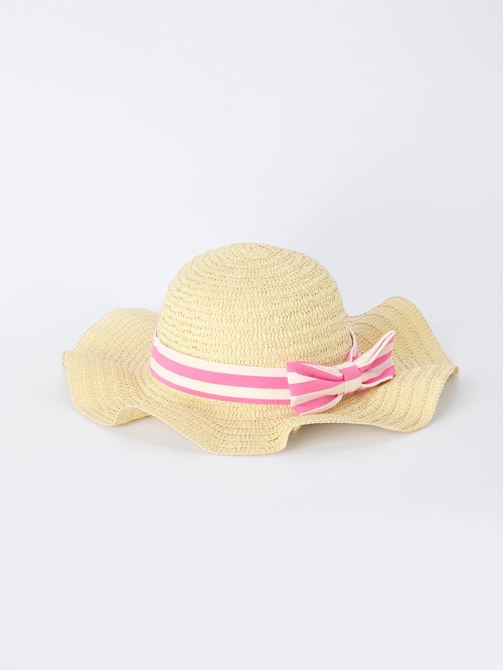 Madeline - Spring Pink Striped Girls' Dress with Hat