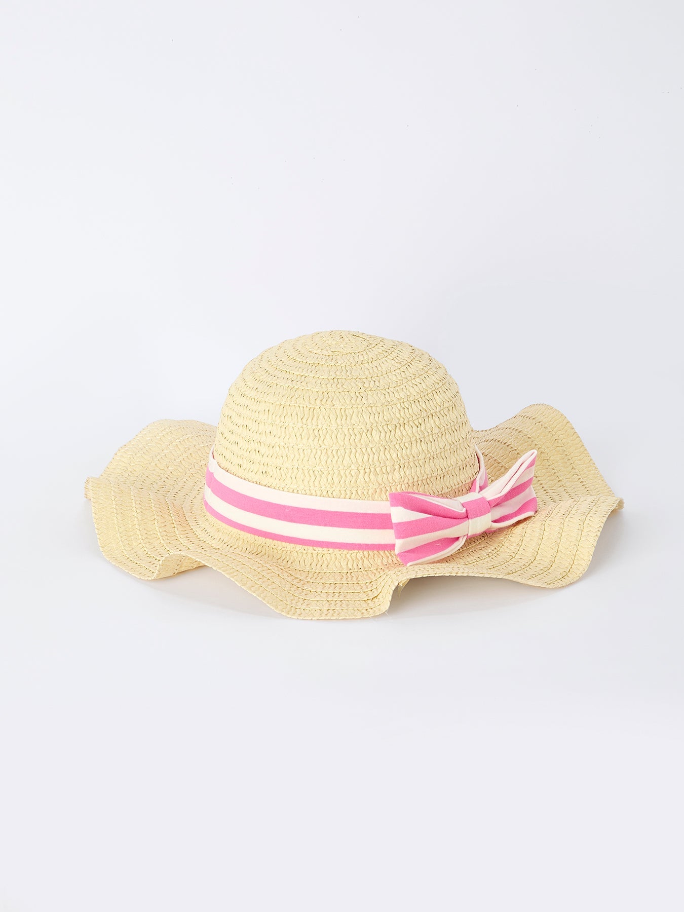Madeline - Spring Pink Striped Girls' Dress with Hat