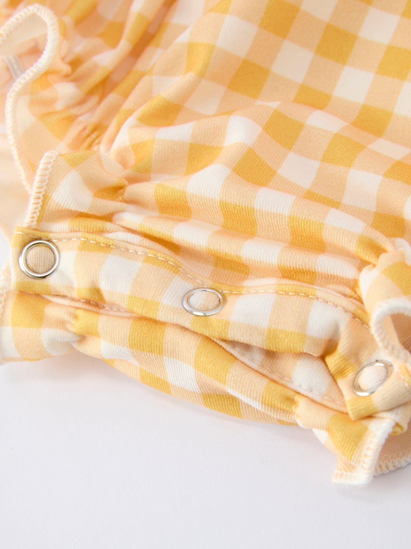 Carlyn Mini - Fish Embroidery Plaid Baby Girl Romper