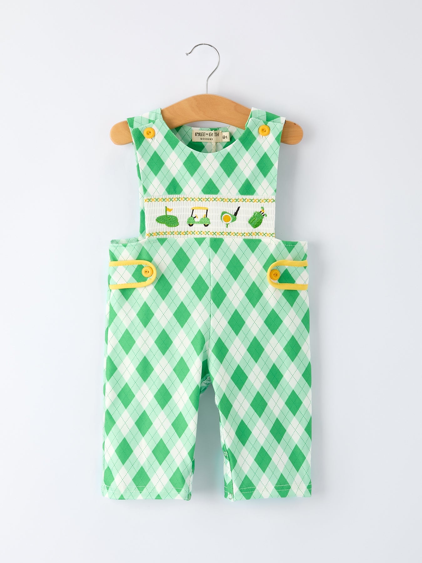 Jace -  Embroidered Baby Boys Golf Romper