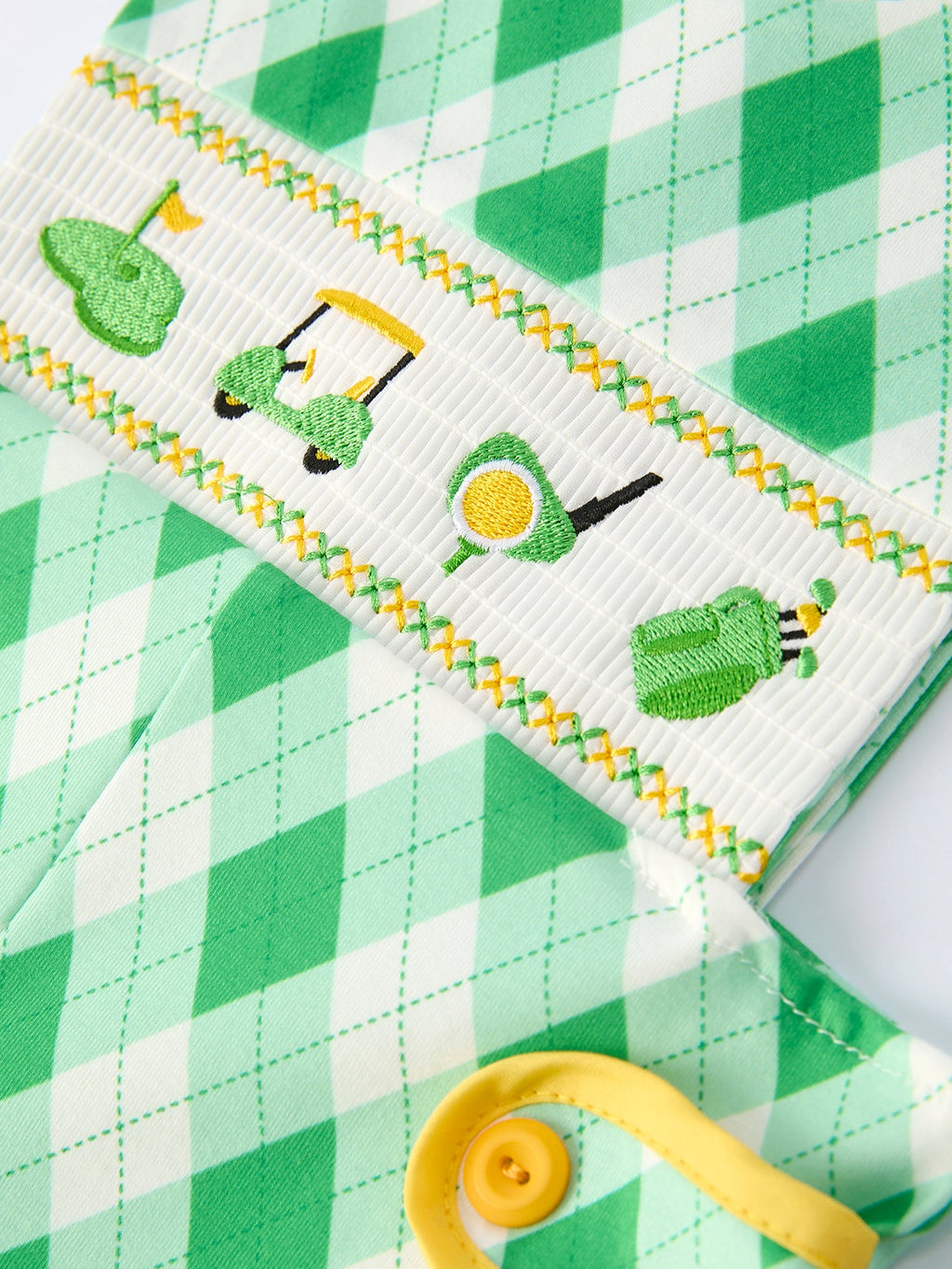 Jace -  Embroidered Baby Boys Golf Romper