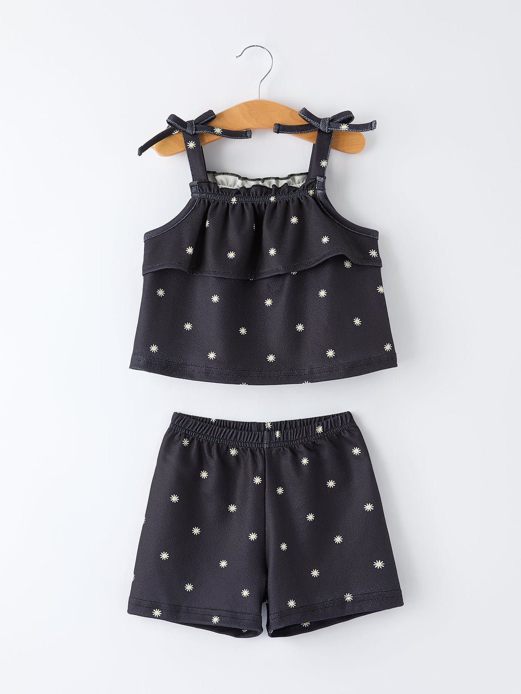 Cadence - Summer Daisy Girl’s Bow Ruffle Set