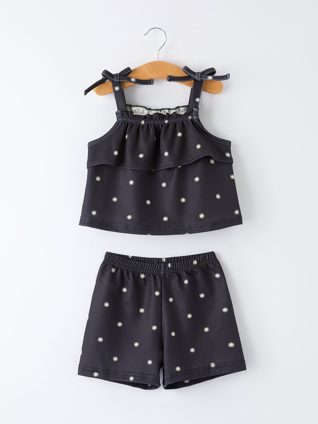 Cadence - Summer Daisy Girl’s Bow Ruffle Set