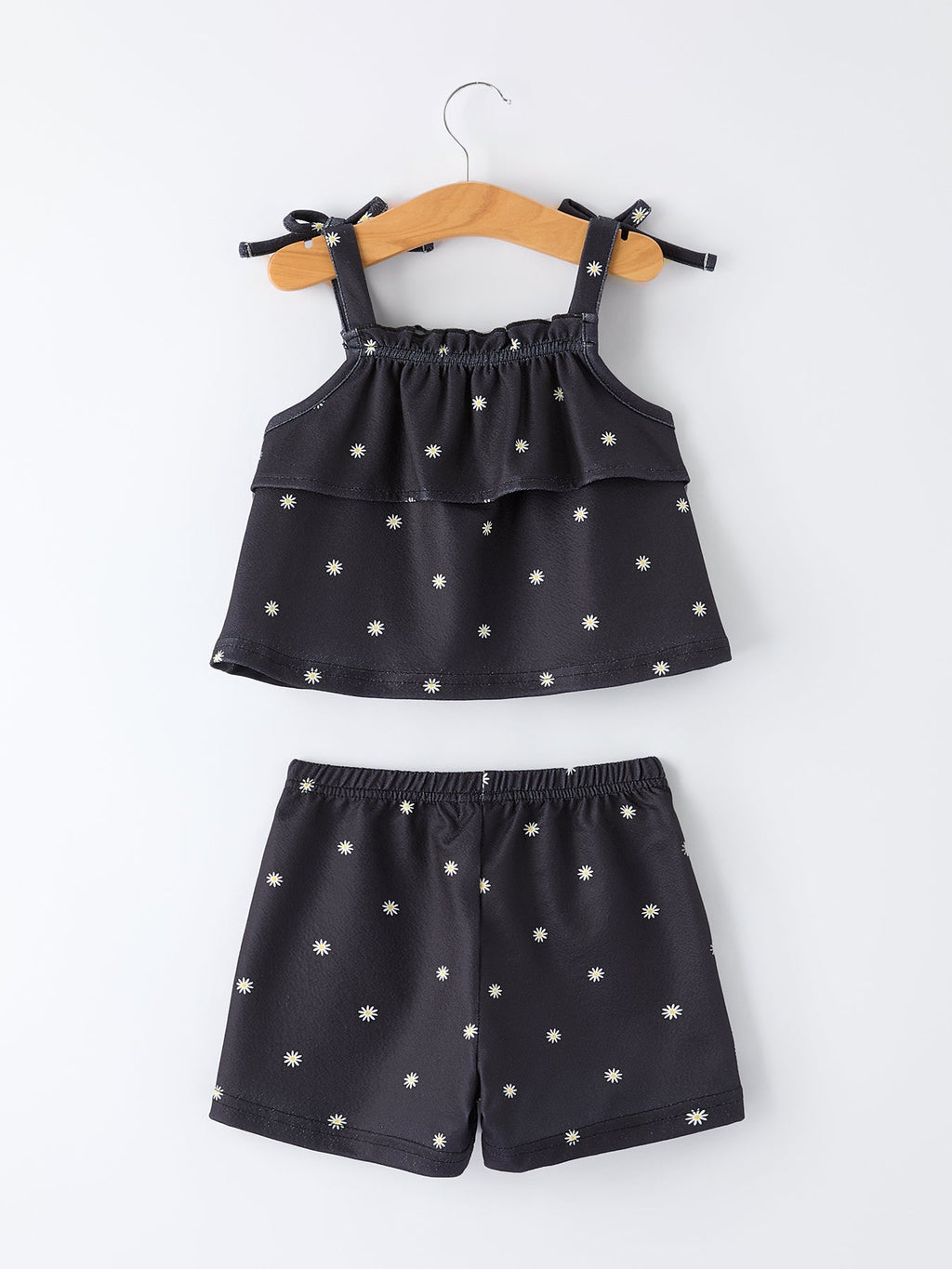 Cadence - Summer Daisy Girl’s Bow Ruffle Set