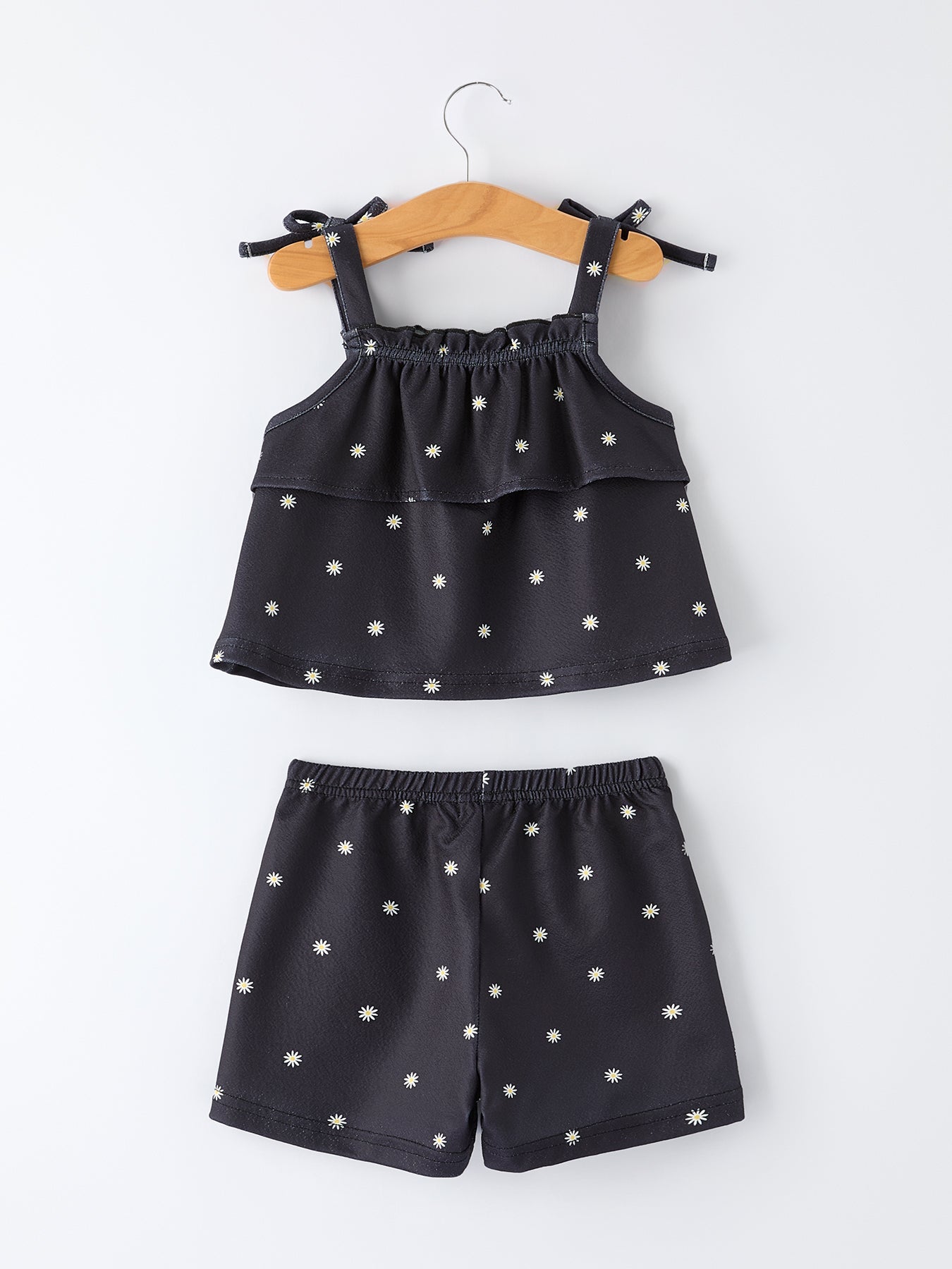 Cadence - Summer Daisy Girl’s Bow Ruffle Set