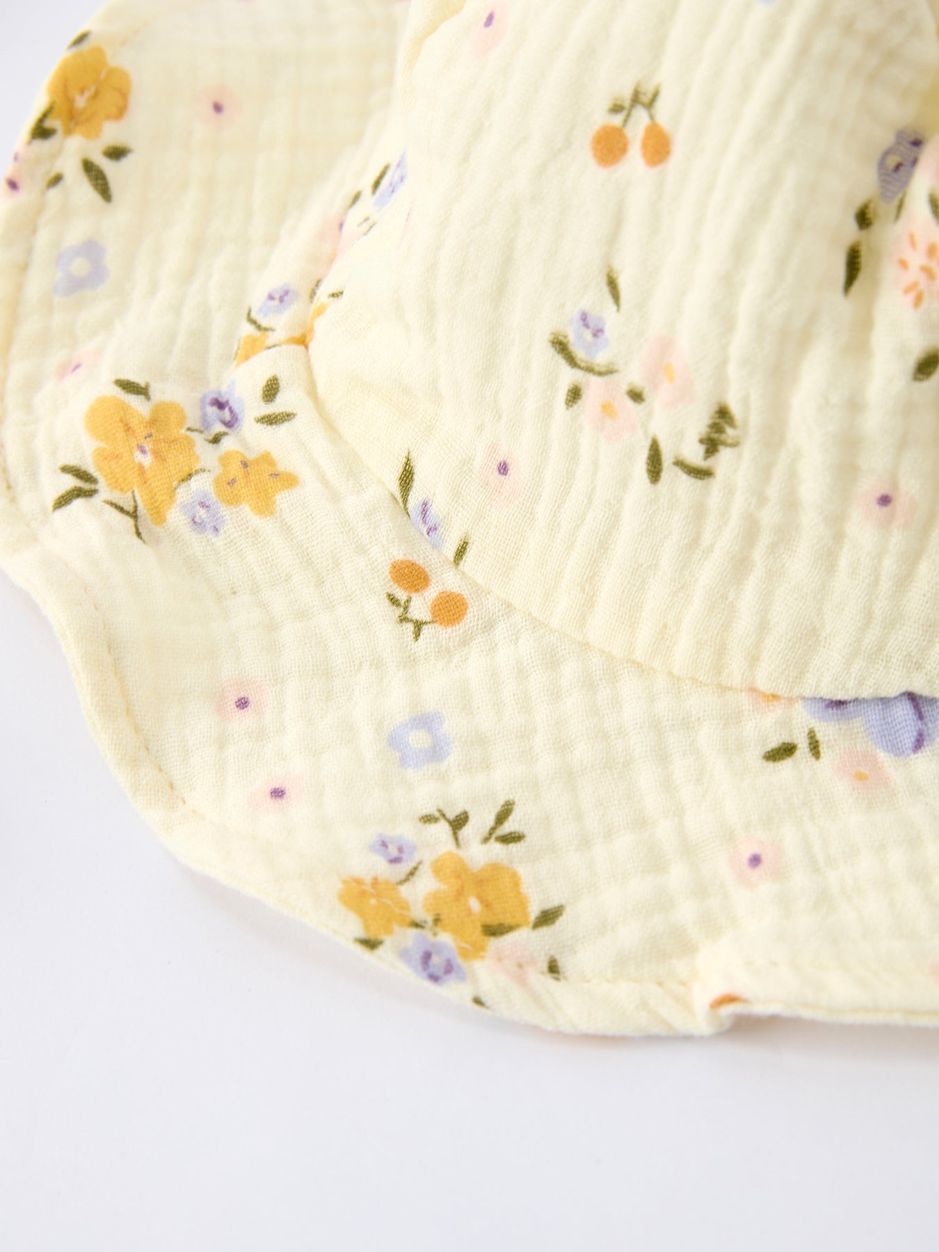 Jane - Muslin Floral Baby Romper with Matching Hat