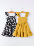 Aria - Girls’ Daisy and Mustard Yellow Dress 2-piece Set