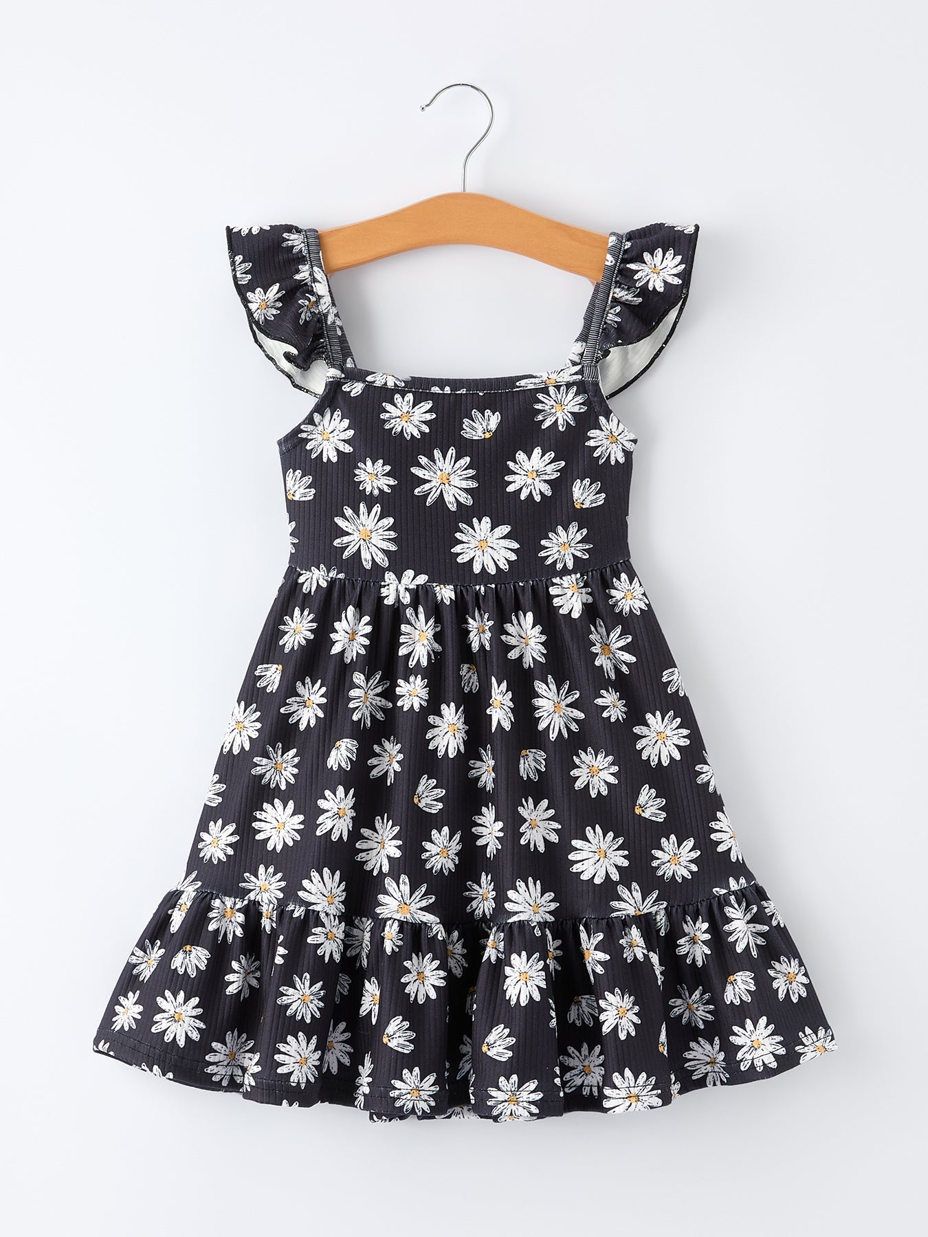 Aria - Girls’ Daisy and Mustard Yellow Dress 2-piece Set