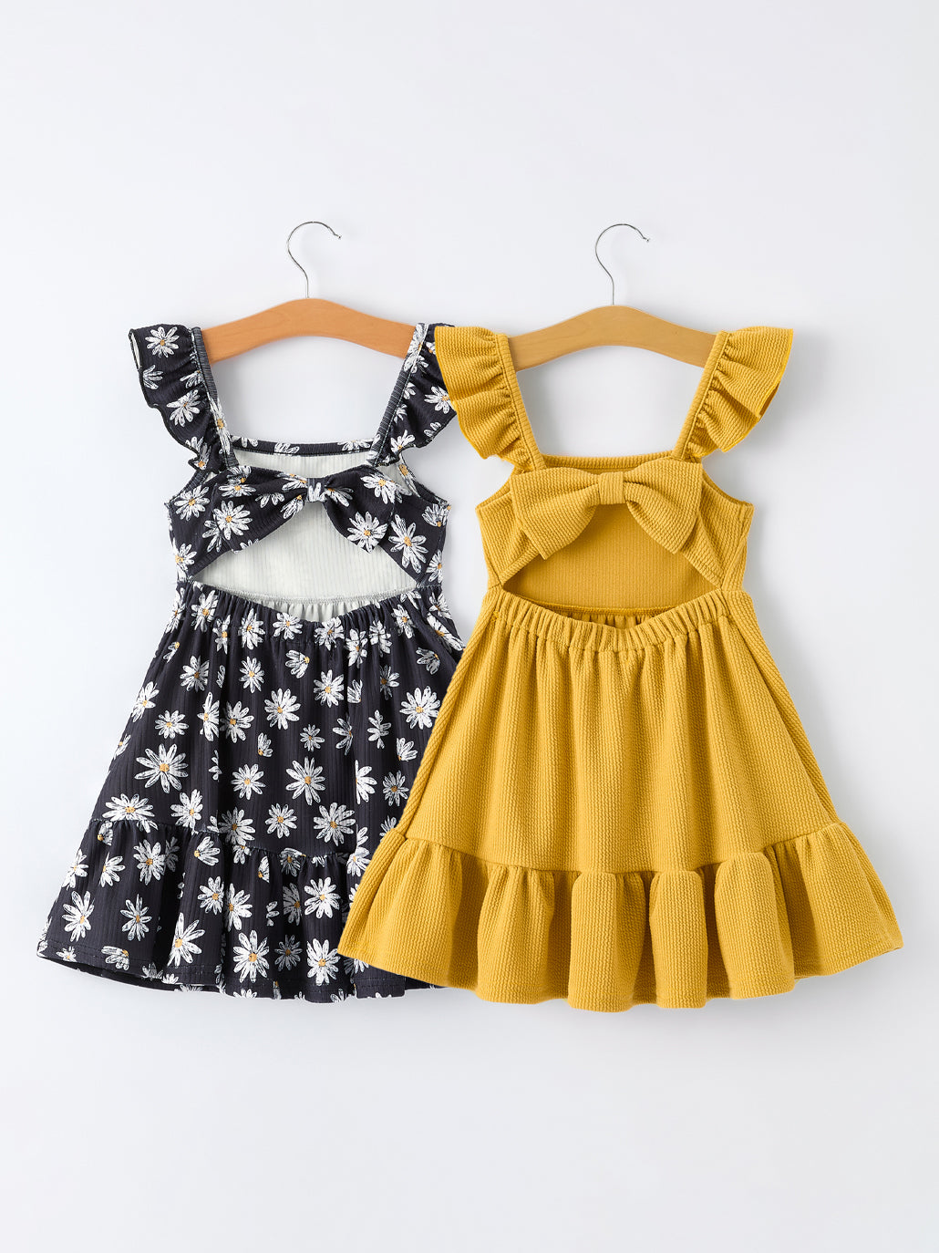 Aria - Girls’ Daisy and Mustard Yellow Dress 2-piece Set