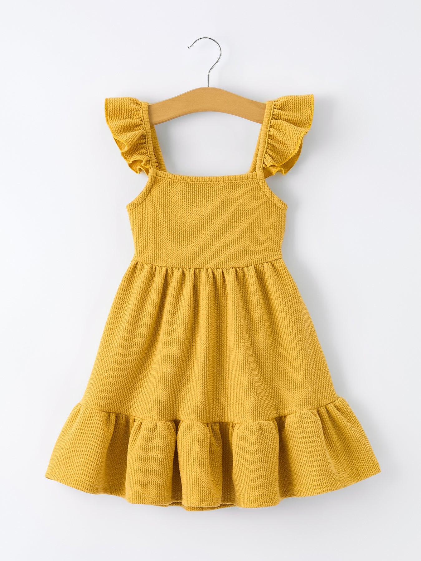 Aria - Girls’ Daisy and Mustard Yellow Dress 2-piece Set