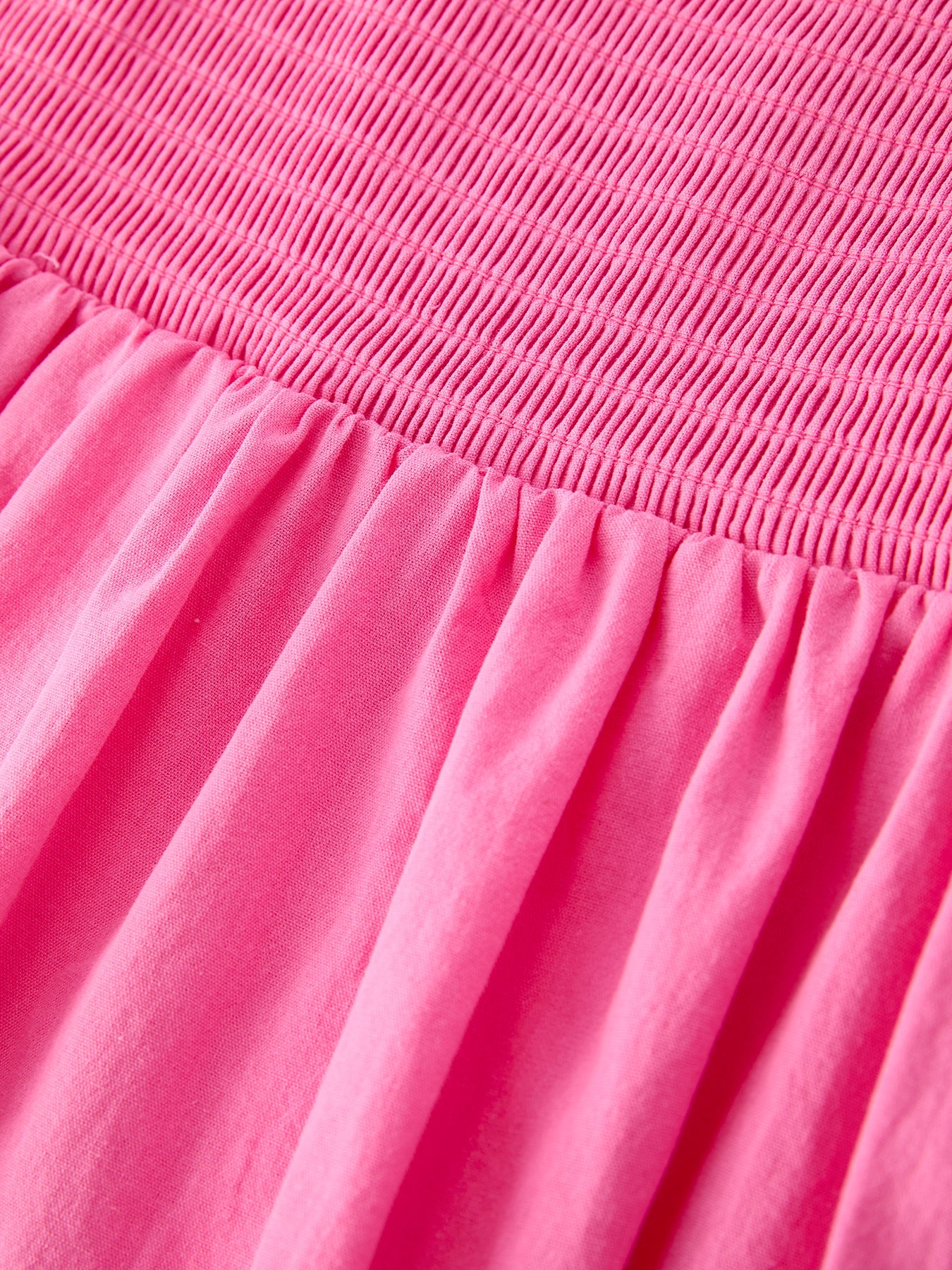 Andrea - Pink Eyelet Girls Ruffle Dress