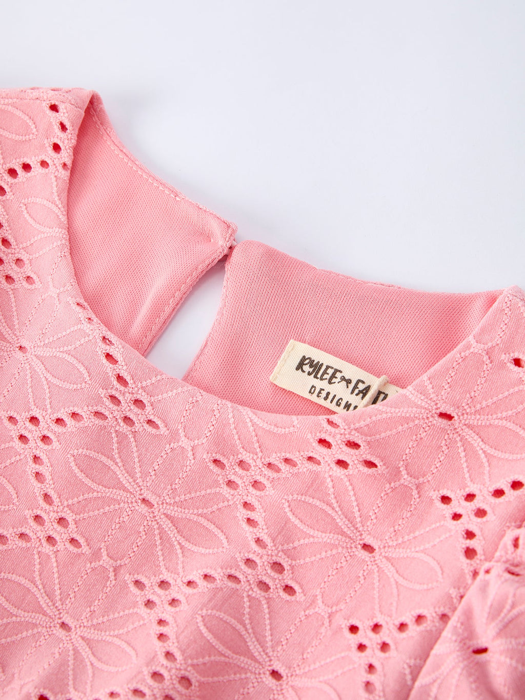Sierra - Pink Eyelet Embroidered Dress