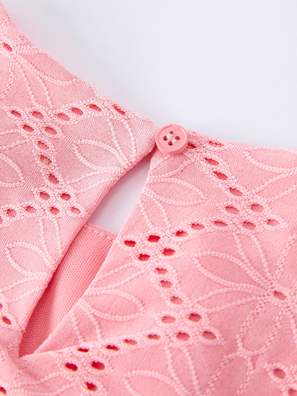 Sierra - Pink Eyelet Embroidered Dress
