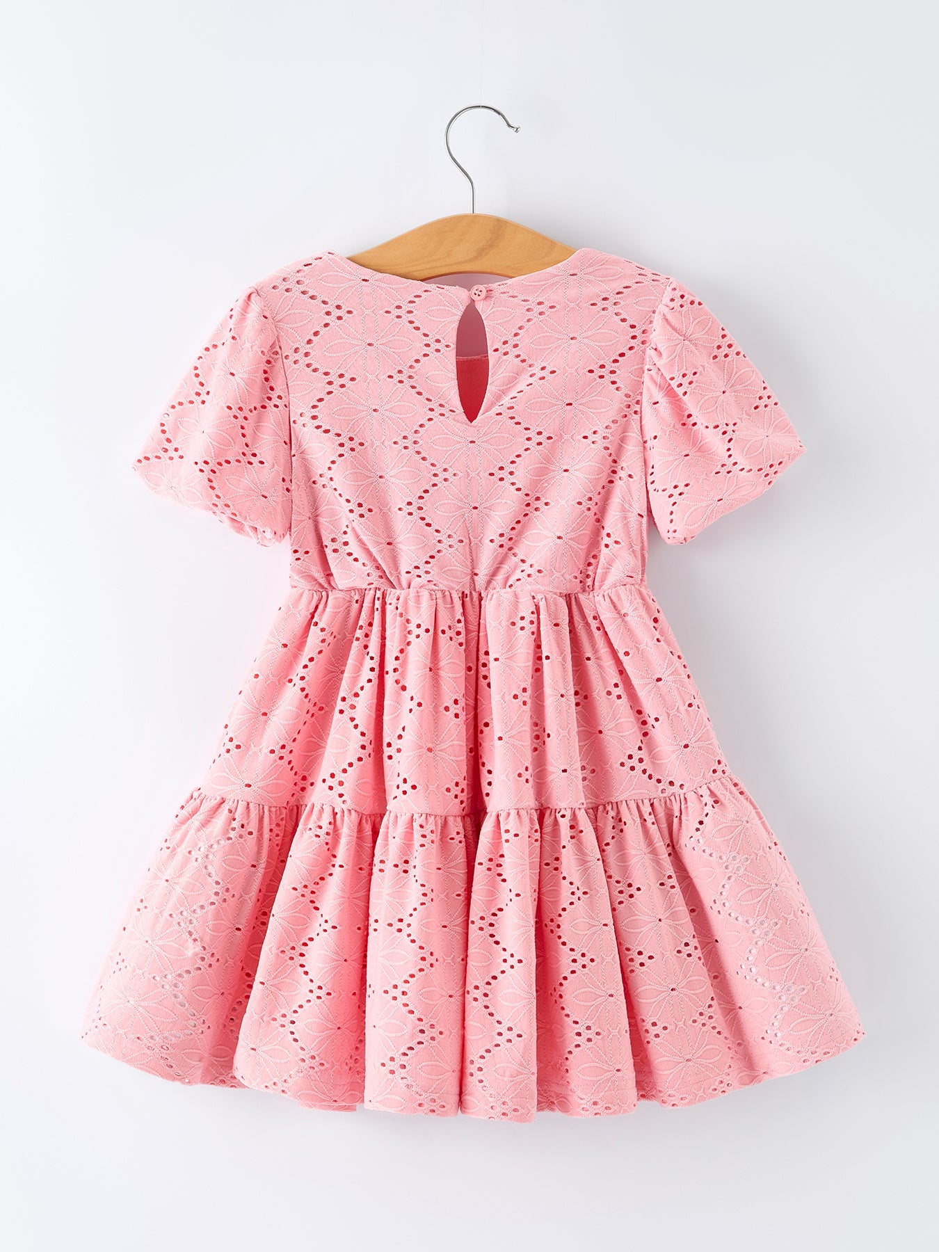 Sierra - Pink Eyelet Embroidered Dress
