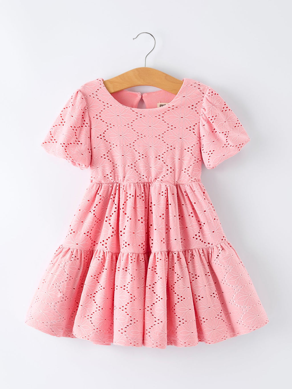 Sierra - Pink Eyelet Embroidered Dress