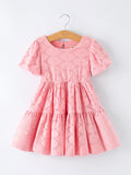 Sierra - Pink Eyelet Embroidered Dress