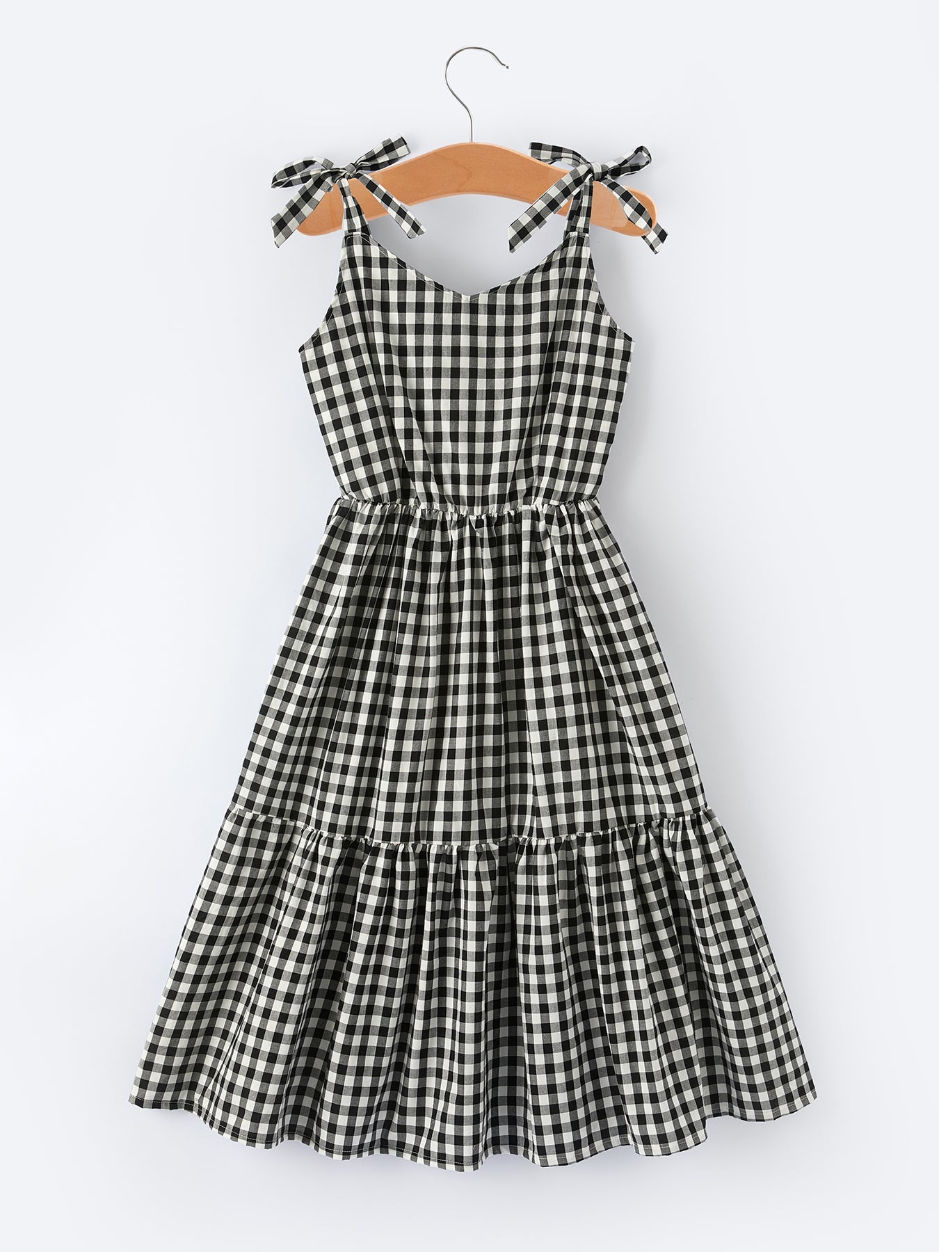 Mommy & Me Adult Plaid Dress (Black & White)