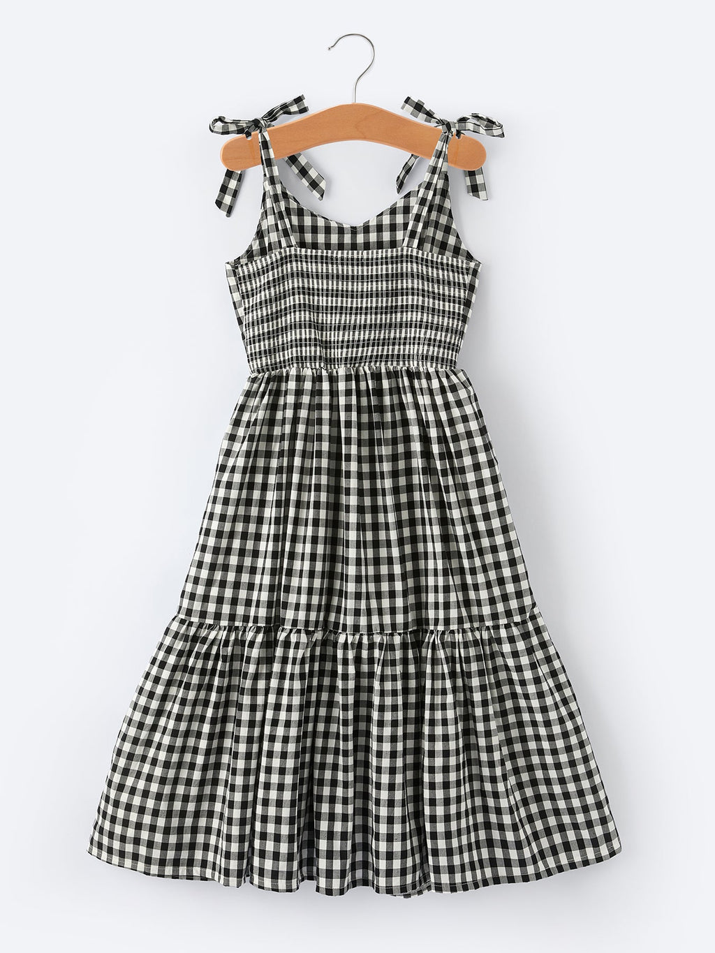 Mommy & Me Adult Plaid Dress (Black & White)