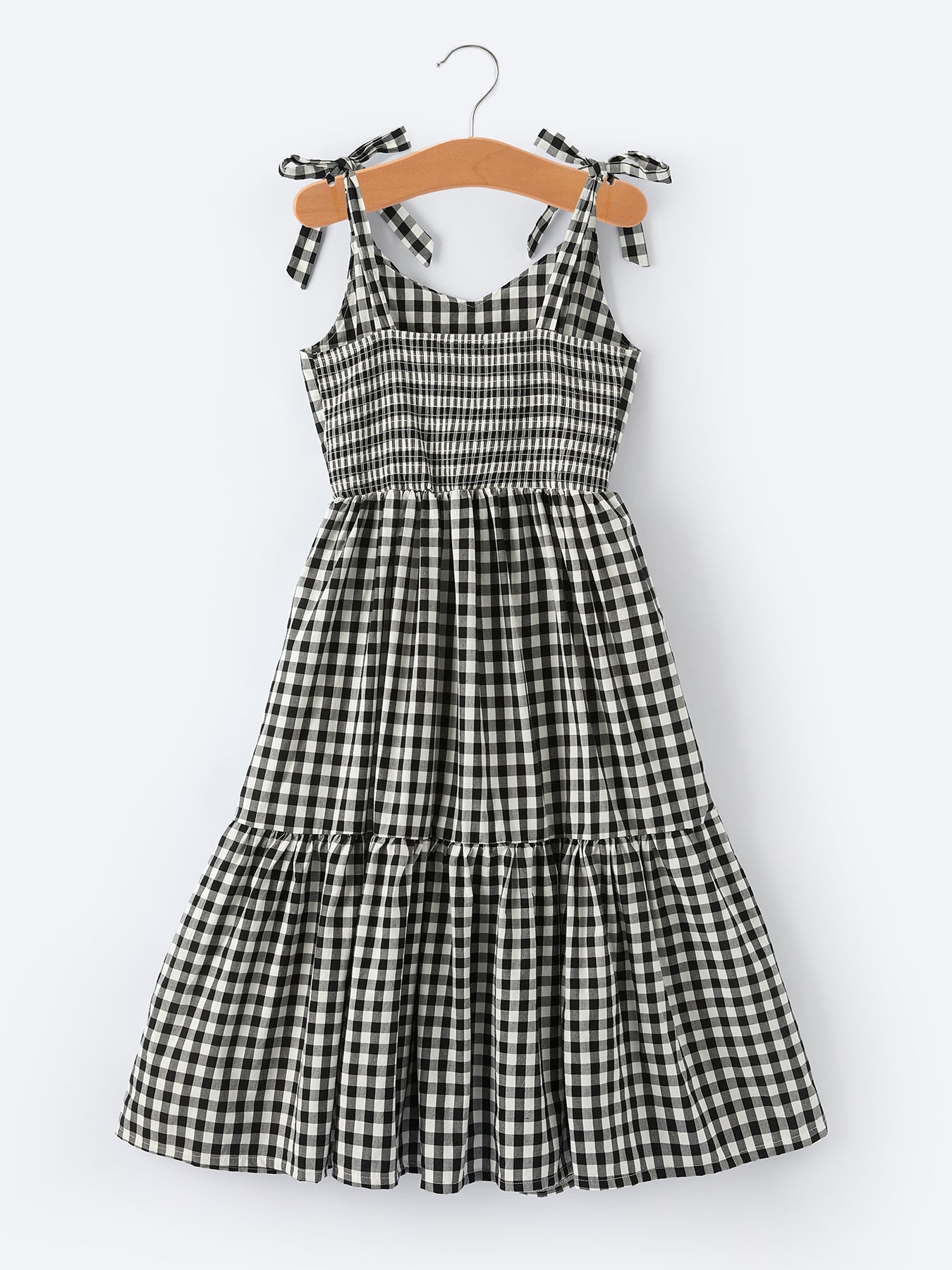 Mommy & Me Adult Plaid Dress (Black & White)