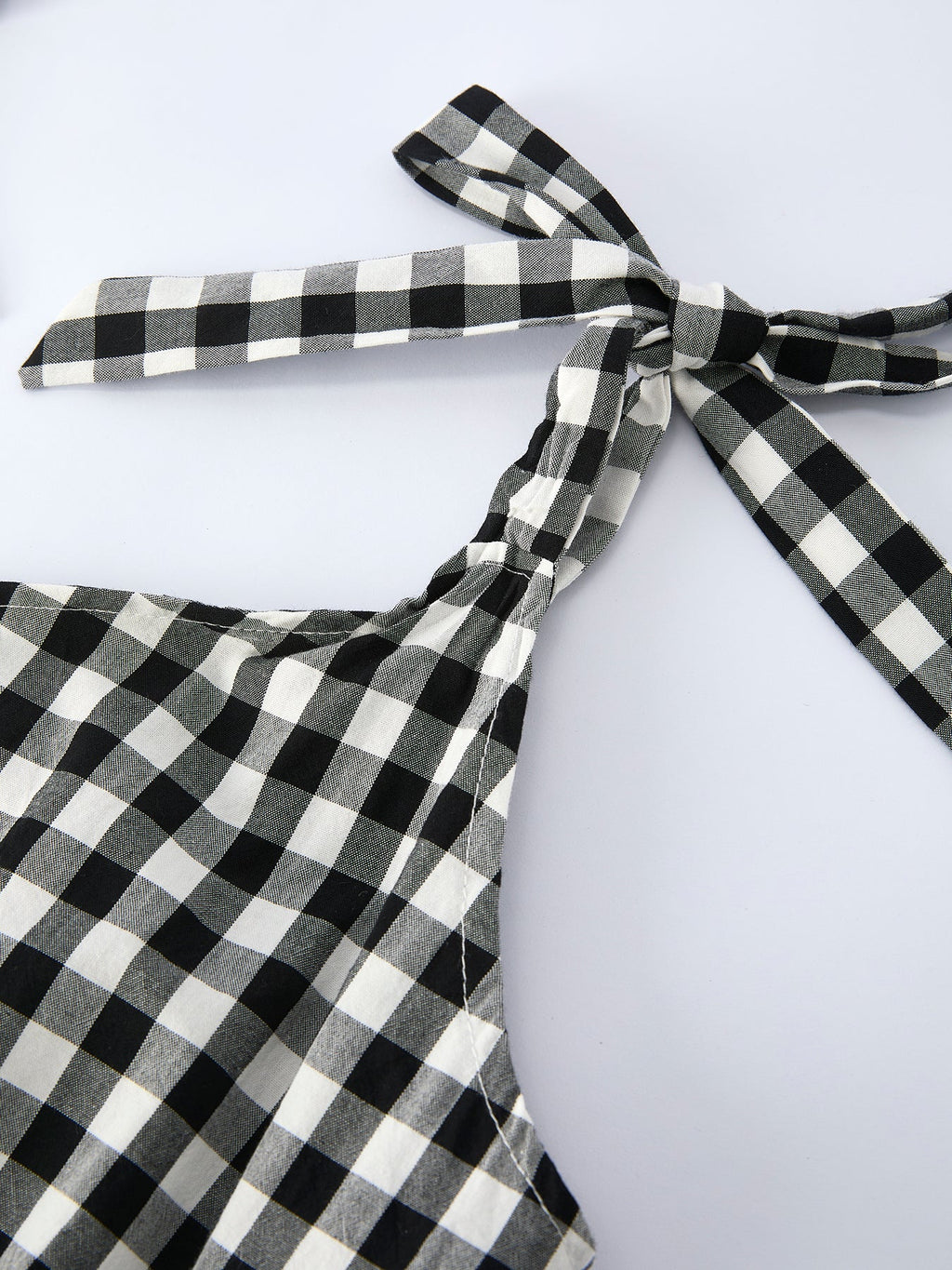 Mommy & Me Adult Plaid Dress (Black & White)