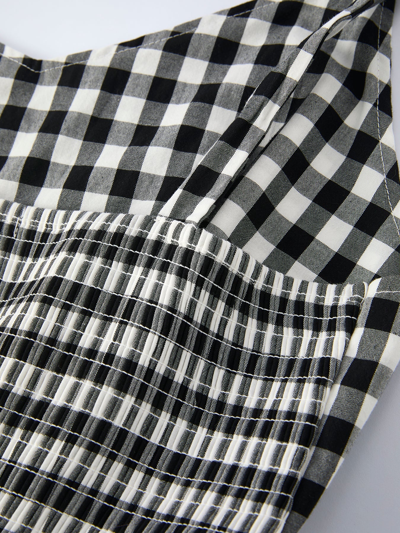 Mommy & Me Adult Plaid Dress (Black & White)
