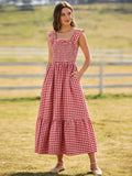 Sarah - Mommy & Me Plaid Adult Dress