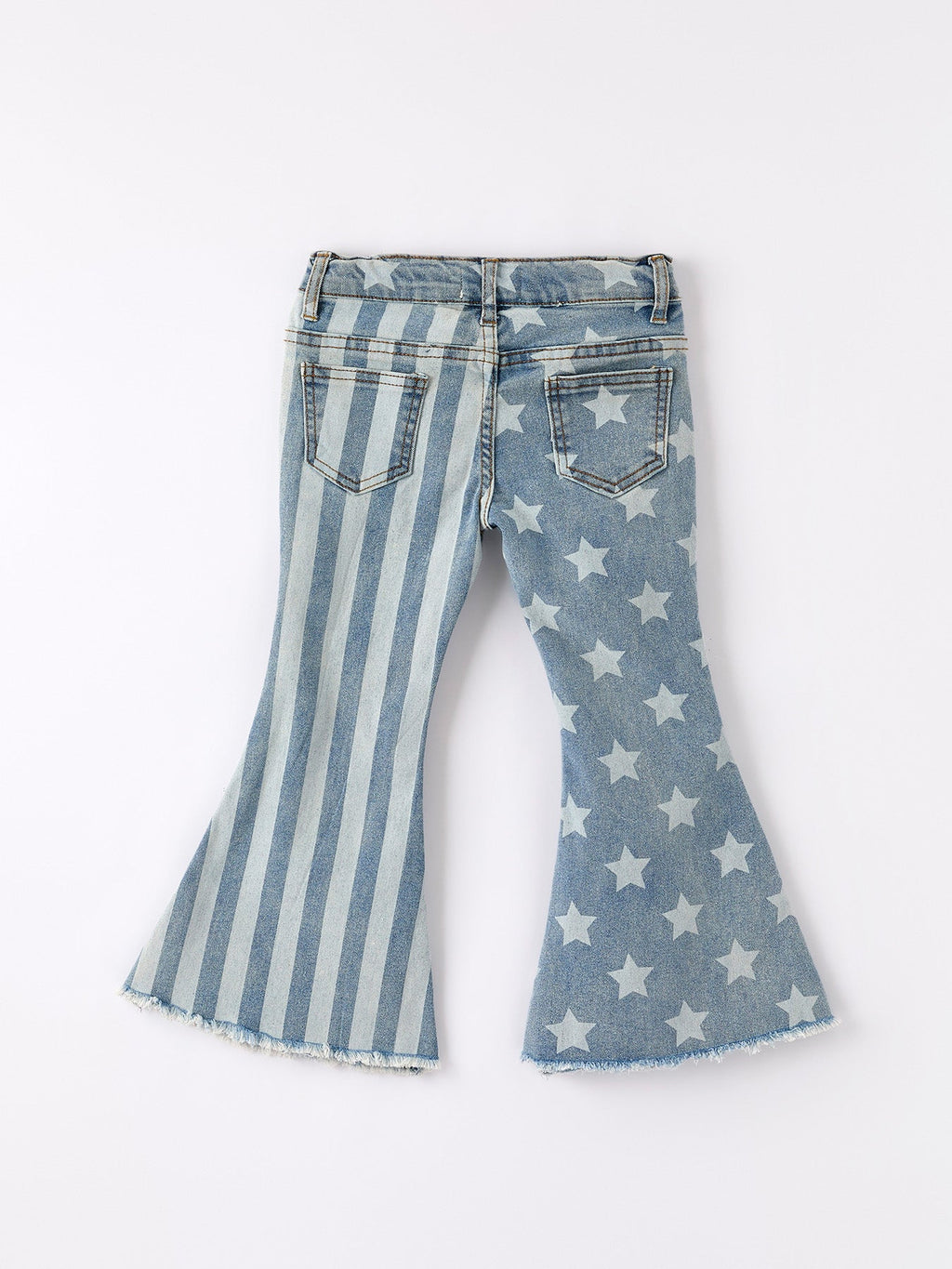 Kaia - 4th of July Patriotic Star & Stripe Flare Jeans